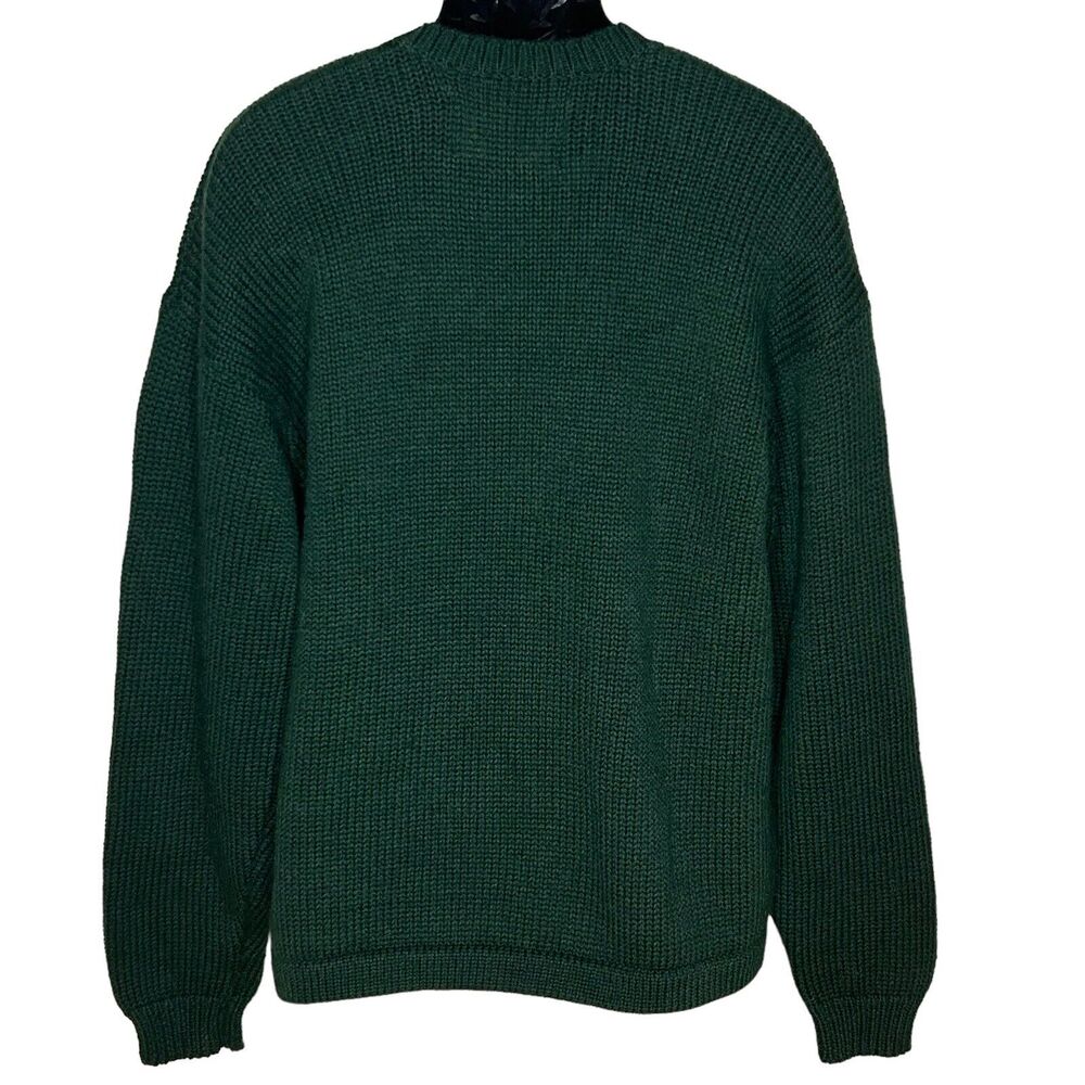 Abercrombie & Fitch Fair Isle Sweater Men's XL Green V-Neck Wool Y2K - Picture 2 of 7